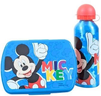 My sweety pop - Juego de comidas para niños, caja de merienda + botella - almuerzo caja - Hidratación - para niños - Guardería - Kindergarten - Escuela - Vacaciones - Comida - Idea de regalo - Mickey