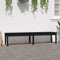 Iiaky Gartenbank 2-Sitzer Sitzbank Outdoor Balkon MöBel Garten Lounge Garten Sitzbank Schwarz 203,5x44x45 cm Massivholz Kiefer
