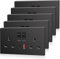 5 Pack CNBINGO USB Type C Double Socket, 20W Max Fast Charging, Double Switched Socket with 20W PD USB C and A, Electric Power Sockets 2 Gang 13 Amp, Black Double Wall Outlet