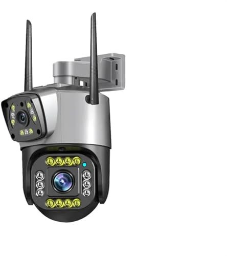 Telecamera di sicurezza cellulare Telecamera IP 4G/WiFi 8MP 4K Dual Screen Camara Monitor Smart Home Outdoor Impermeabile PTZ CCTV Telecamera di protezione di sicurezza Risoluzione HD(4MP WiFi No Card