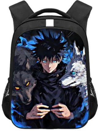 Xinchangda JJK Fushigura Megumi Schulranzen Rucksack Anime Okkotsu Yuta Rucksack Niedlich Schüler Schultasche Sukuna Anime Rucksack für Kinder, Fushigura.megumi, 30.5*16*44cm