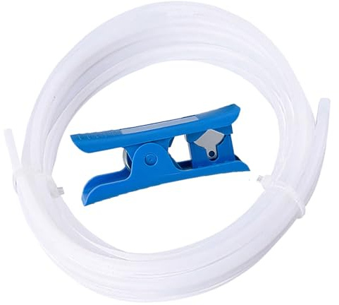 QitinDasen 10 Meter 3D Drucker PTFE Teflonschlauch mit Schlauchschneider, AD 4.0 mm/ID 2.0 mm, 3D Drucker PTFE Teflonrohr, für 1.75 mm Filament 3D Drucker