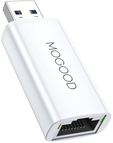 MOGOOD Adaptateur USB Ethernet 1Gbps, Adaptateur USB 3.0 vers Ethernet Compatible avec Nintendo Switch, Windows 11/10/8.1/8/7, MacOS et Linux