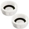 Lyeteung 2 Piezas G1-1/4 Conector de Manguera de Rosca Hembra Redondo, PVC Tapa Ciega Tubería, Rosca Hembra PVC Tapa de Válvula de Drenaje, con Junta de Goma, para Extremos Tuberías, Blanco