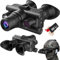 4K Helmhalterung Nachtsichtfernglas Infrarot 8X Zoom 4K Videoaufnahme 599.8 m Sichtbarkeit Nachtsichtbrille Jagd Fernglas für Erwachsene mit taktischem Licht Hände frei NGV für Helm