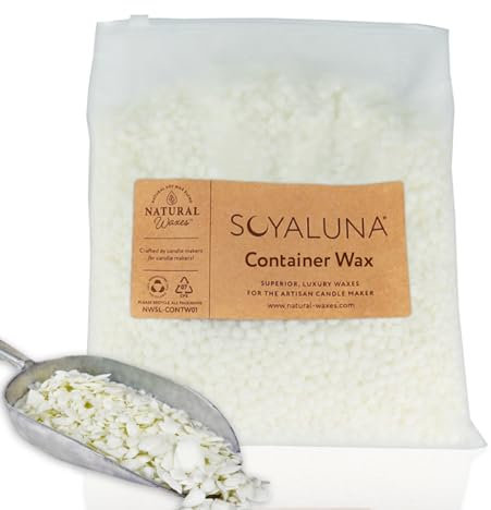 Soyaluna 4kg Soy Wax for Candle Making – Wax Blend for Container Candles. Smooth Finish, Clean Burn, Easy to Use