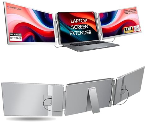 Smartlinx Laptop-Bildschirmverlängerung – 40,6 cm (16 Zoll) FHD 2500P tragbarer Monitor für Laptop, abnehmbarer und Plug-and-Play, Dual-Laptop-Monitorverlängerung für 12-18 Zoll Laptops, kompatibel