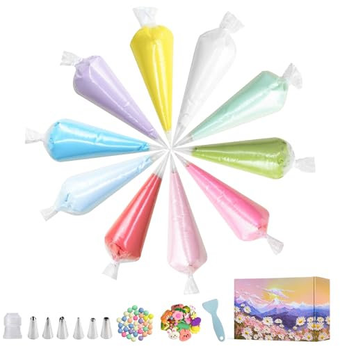 Decoden-Creme-Set, künstliche Schlagsahne, Klebeton, Dekoden-Handyhüllen-Set, geeignet für Bastelarbeiten und Handyhüllen-Zubehör, Dekoration, 10 Farben