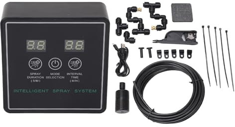 Ejoyous Automatisches Reptilien Nebelsystem, Terrarium Beregnungsanlage mit Timer Intelligentes Terrarium Luftbefeuchter, für Amphibien Reptilien Pflanzen Kräuter Terrarium Zubehör