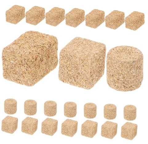 HAPINARY 24 Stück Miniatur Strohballen Modell mit Realistischem Design Fein Gearbeitet und Frei Kombinierbar für Bauernhof und Selbstgemacht Szenen zur Dekoration