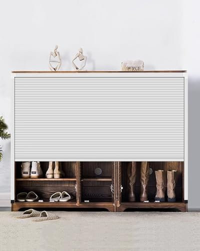 Porte intérieure pliante réglable sans perçage Blanc Accordéon Porte de placard Porte coulissante personnalisable pour entrée de maison Design gain de place (80 x 65 cm)