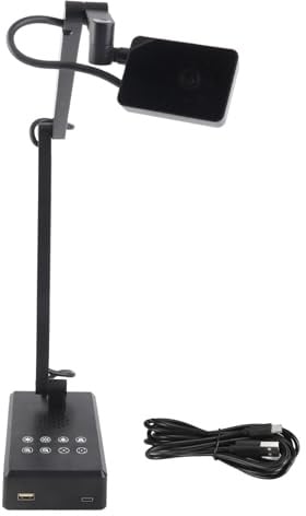 MDKSOUITY 4K USB Dokumentenkamera, Faltbare Live Demo Kamera mit 360 Rotation und 3 Level LED Licht, Erweiterbare Basis für Lehrer, Plug and Play für Win OS X Chromebook