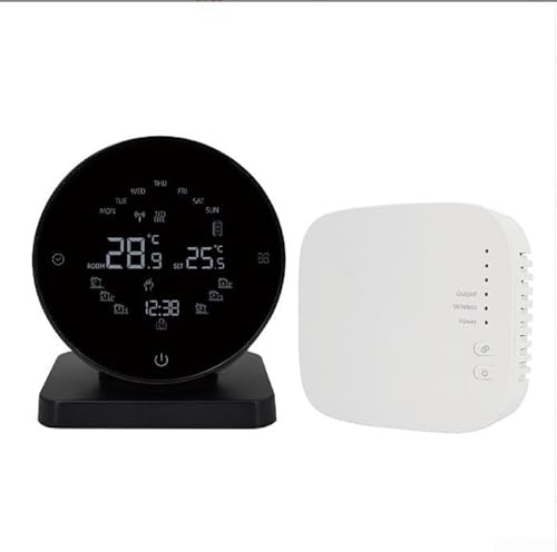 Smart Thermostat with RF433 Wireless Link and LCD Screen for Heating System Regulation App Integration (no WiFi)