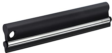Smedbo Dusche Rakel Sideline mit handlicher Griff aus Chrom/ABS/Silikon, Silber/schwarz
