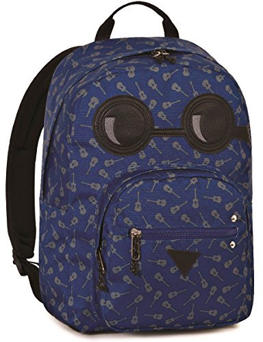 ZAINO INVICTA - OLLIE PACK FACE YAP - Blu fantasia - occhiali da sole - tasca porta pc padded - scuola e tempo libero americano 25 LT