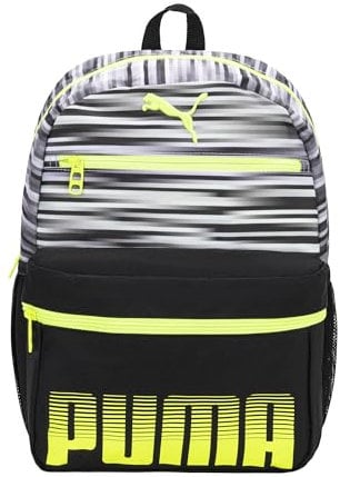 PUMA Jungen Meridian Jr. Kids Backpack Kinderrucksack, Grau/Gelb Rucksack, Jugend