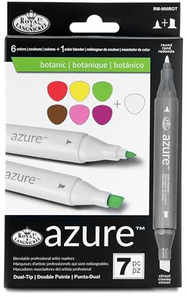 Royal and Langnickel Azure Marker Set 7/Package - Botanic Colours