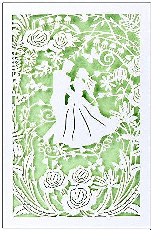 Ideen mit Herz Hochzeitskarte | 12 cm x 18 cm | Mit farbigem Einleger & Umschlag | Grußkarte für Hochzeit | Glückwunsch-Karte | Motiv: Brautpaar, Vermählung, Tanzendes Paar (Design 1)