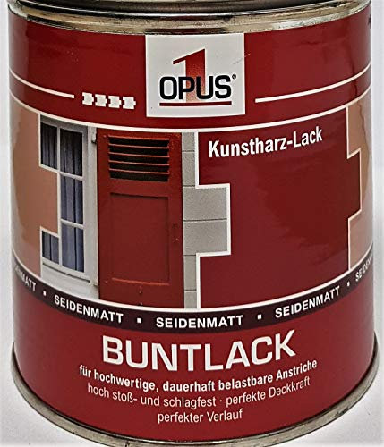 Opus1 Buntlack SEIDENMATT 375ml KUNSTHARZLACK stoßfest Farben Lack