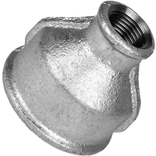 Gewinde Fitting Verschraubung aus Temperguss schwarz - Reduziermuffe Verbinder reduzierend 1 1/2 auf 1 Rohr Zoll Innengewinde IG Nr. 240