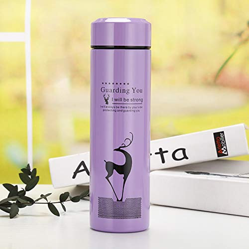 Termo Botella Agua Frasco vacío 500 ml frasco de vacío de negocios oficina de acero inoxidable matraz de vacío frasco púrpura