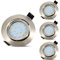 Allesgute 4er LED Einbaustrahler 230V 5W Einbauspots, Ultra Flach 28mm Spot Strahler 450lm Kaltweiß Deckenleuchte, Schwenkbar Edelstahl Gebürstet Deckenstrahler Rund für Küche Schlafzimmer Wohnzimmer