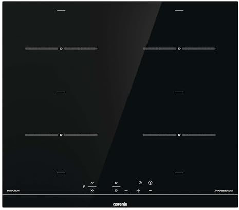 Gorenje IT 64 ACS Induktions-Kochfeld / 60 cm / TouchControl / PowerBoost / Timer / ChildLock / Restwärmeanzeige / Schwarz