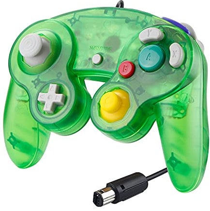 Sonviee Wired NGC GameCube, GameCube, Classic, Game, GC, NGC, Super Smash, Bros, GC, Mario, Festa, Wii, U, Switch, Verde Trasparente