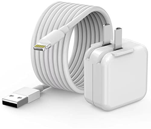 iPad Charger, [Apple MFi Certified] 10 FT Long Apple Chargers Lightning Cord Cable Fast Charging USB Wall Charger Block Foldable Plug for iPad 7th 8th 9th Generation, iPad Air, iPad Mini, iPad Pro
