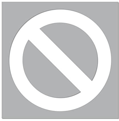 Signaletique.biz Pochoir Stationnement Interdit PVC 5 mm pour Marquage au Sol, Format 600 x 600 mm