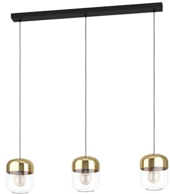 Eglo Suspension Maryvilla 3 flammes pour table à manger élégante, abat-jour