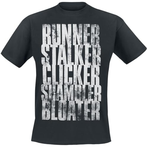 The Last Of Us Run Stalk Click Shamble Bloat Männer T-Shirt schwarz XXL
