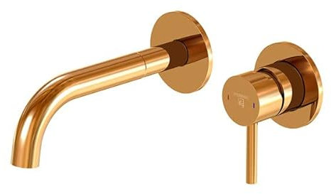 Steinberg Serie 100 Waschtischarmatur, Fertigmontageset, Unterputz, Steintec-Box, Ausladung: 195mm, 10018143, Farbe: Rose Gold