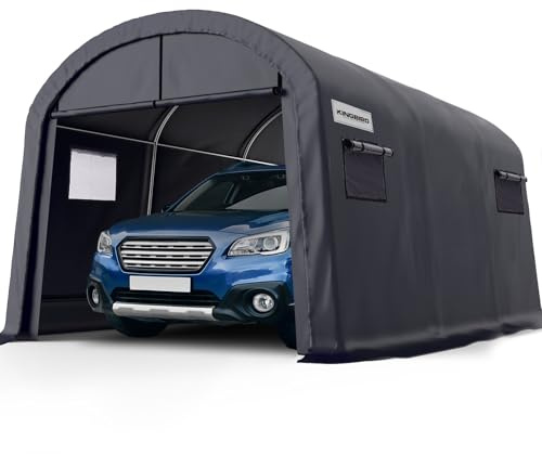 KING BIRD 10' x 15' Carport Heavy Duty with Roll-up Ventilated Windows