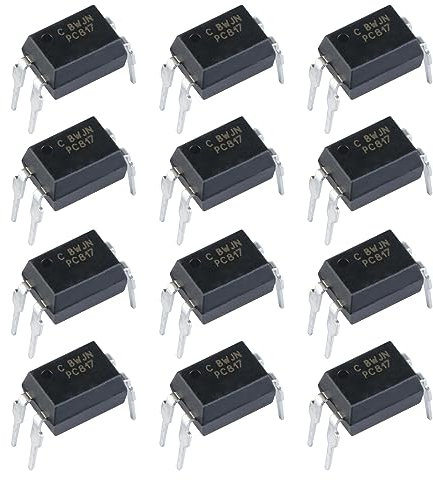 ALLECIN PC817 Optokoppler für DIY 2,54 mm Abstand DIP-4 4-Polig PC817C Transistor-Ausgangsoptokoppler (Packung mit 50 Stück)