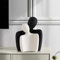 DEAMACE Keramik-Paar-Statuen für Wohnkultur, umarmende Paar-Figuren, Moderne romantische Liebes-Skulpturen für Wohnzimmer, Schlafzimmer, Büro, Regal und Tischdekoration, Schwarz Weiß