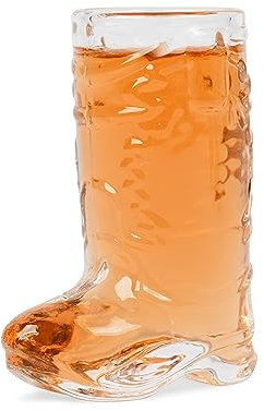 Cowboy Boot Shot Glass Set - Real Glass - Cowgirl Bachelorette Party Decorations, Western Themed Party Decorations, Cowboy Theme Party Decorations (Not personalized, Set of 1)