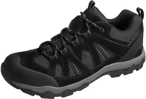 OutPro Wanderschuhe Herren Outdoor rutschfest Atmungsaktiv Trekkingschuhe Komfortabel Männer Hikingschuhe für Camping Wandern, Schwarz, 43 EU