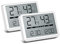 CHEREEKI Room Thermometer Hygrometer, Digital Thermometer Indoor with Clock, Temperature and Humidity Monitor for Home, Baby Room, Greenhouse and Office-2 Packs