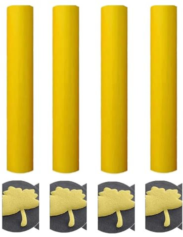 gelb Puff Transferfolie aus Vinyl, 4 Bögen 12”X10” (30.5cmX25cm)