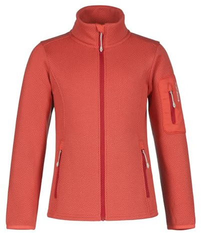 ICEPEAK Mädchen Jacke Fleecejacke Stoffjacke Midlayerjacke Kemnath Jr, Farbe:Rot, Größe:146-152, Artikel:-633 Mandarine