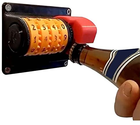 GAOINTELL - Décapsuleur mural créatif - Tire-bouchon - Comptoir de bière - Ouvre-bouteille en plastique avec compteur de bière Num