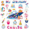 Birthday Cruise Door Decorations Magnetic - Wxiben 20PCS Sea Navigation Cruise Ship Door Decorations Balloon Cake Anchor Cruise Door Magnets for Happy Birthday Carnival Cabin Refrigerator Decor