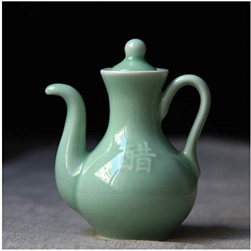 Bouteille d'huile d'olive ou bouteille de vinaigre, bouteille d'huile en céramique, distributeur de vinaigre/sauce soja, petite bouteille distributrice d'huile d'olive vintage anti-fuite, récipient d