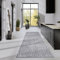 Elle Decoration Hochflor Teppich Pigment – Moderner Wohnzimmerteppich Läufer, Langflor Shaggy, Modernes Muster, Flauschig Weich Boho für Wohnzimmer, Schlafzimmer – Hellgrau, 80x240cm