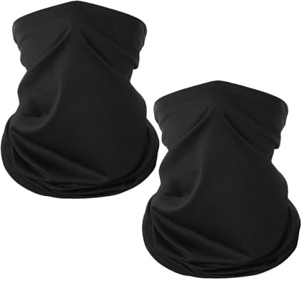 VEGCOO 2 Pcs Cache Cou Homme Femme, Tour de Cou Moto Respirant Coupe-vent Extensible, Cache Cou Homme Chaud Hiver pour Moto, Vélo, Ski, Randonnée, Trekking, Course à Pied