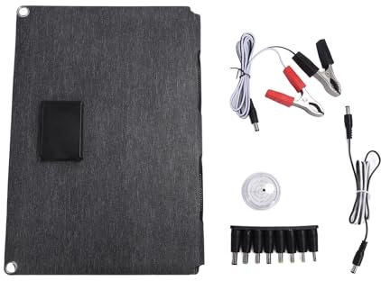 WOHPNLE Faltbares Solarpanel, 120 W, tragbares, faltbares Solarladegerät-Set, wasserdicht, ETFE, monokristallin, Dual-USB-Typ-C-Gleichstromausgang, PD-Schnellladung für Camping