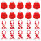 Ensemble de 20 Mini Bonnets et Foulards de Noël en Tricot, Décoration pour Poupées, Bouteilles de Vin, Accessoires Festifs