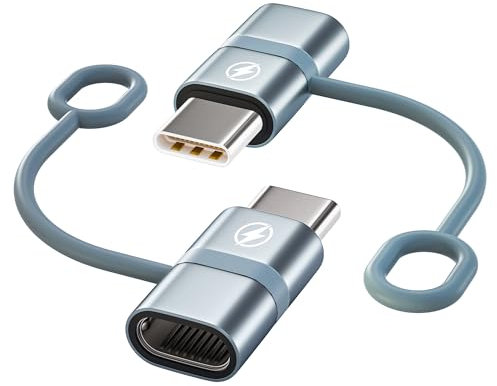 Adaptador Lightning a USB C 2 Piezas, Adaptador iPhone a Tipo C Carga Rápida para iPhone 16 15/16 15 Pro/16 15 Pro Max, iPad Pro/Air, Macbook, Samsung Galaxy S25/S24/S23, NO para Auriculares/Audio/OTG