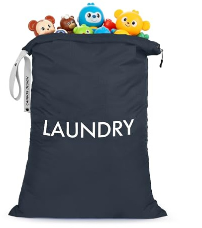 CANBOX Reise Wäschesack mit Reißverschluss | 50x70cm Wasserdichte Wäschebeutel für Geruchs- und Nässeisolation | Faltbarer Schmutzwäschebeutel für Koffer, Camping, Krankenhaus & Sport